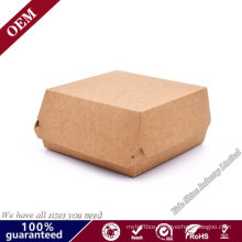 Manufacturer Custom Printed Hamburger Box Brown Kraft Burger Box